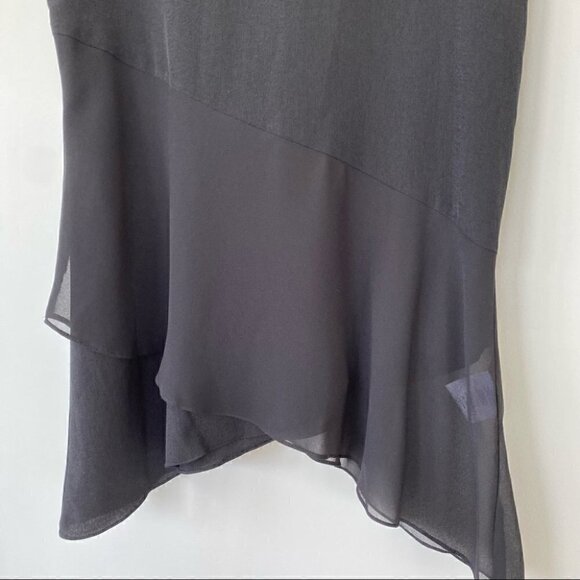 Ellen Tracy tank top with crew neckline asymmetrical hemline - Picture 2 of 7